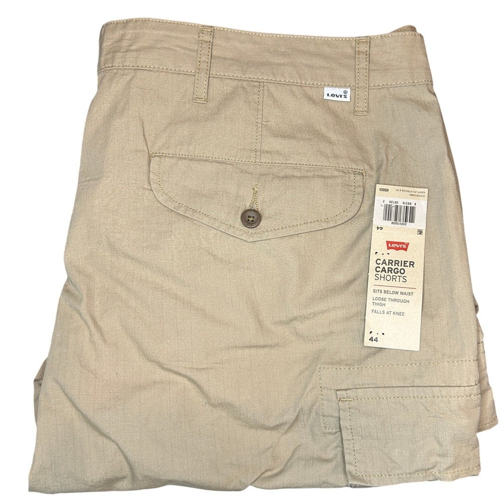 Levi's Carrier Cargo Shorts 44 Mens Tan Loose Fit Ripstop Cotton 23251-0009